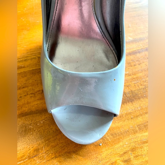 Calvin Klein patent grey open toe heels - Picture 3 of 6